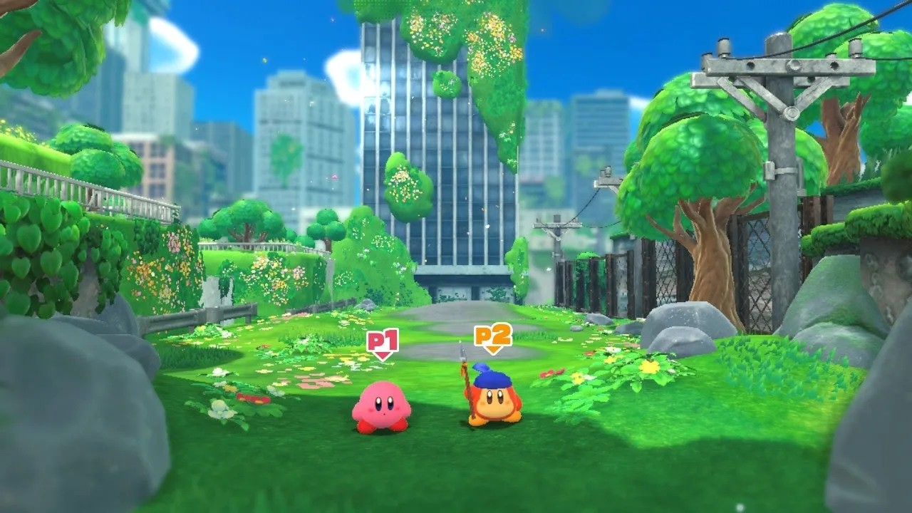 Kids Playing Kirby and the Forgotten Land