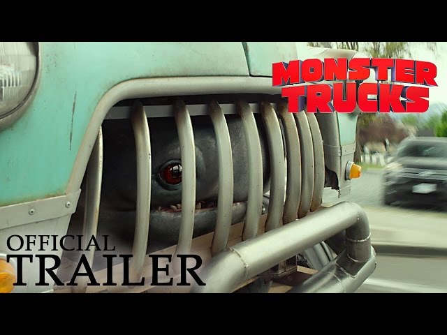 Movie Monster Trucks trailer that carries out a car chase with tracks on  which monsters settled down - GIGAZINE