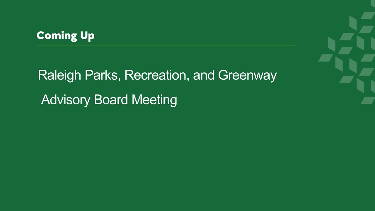 Raleigh, Parks, Recreation, and Greenway Advisory Board - February 19, 2026