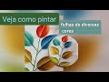 Dificuldade em pintar folhas? Então você precisa ver esse vídeo - técnica super fácil no tecido