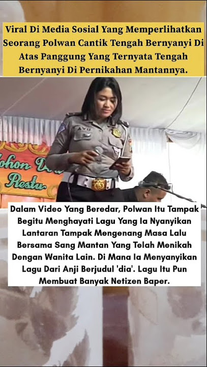 Viral! Polwan Cantik Nyanyi di pernikahan Mantan, Para Tamu Dibuat Baper.