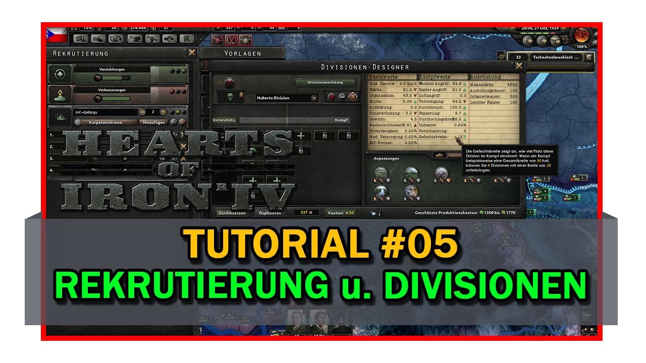 Hearts of Iron IV (4) Tutorial 5 - Rekrutierung u. Divisions-Designer ...