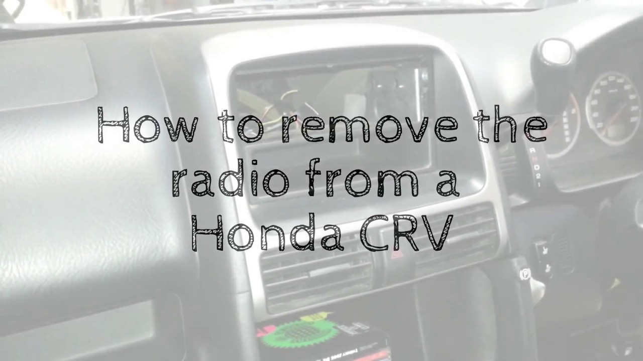 How to remove the radio from a Honda CRV - YouTube