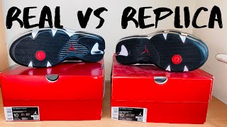 Can REPLICAS be as good as the REAL thing? | Air Jordan 14 Gym Red Toro REAL vs FAKE Review