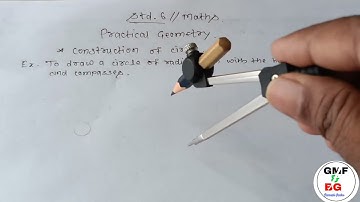 Class 6 Maths Practical Geometry construction of circle Ex. 15.1 #cordova book