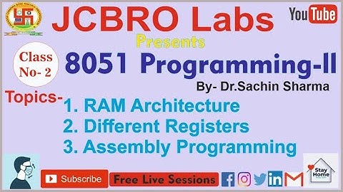 Live: 8051 & Programming in KEIL (2) (RAM, PSW, STACK, Programming)