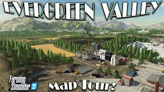 ZERO OITO DOES IT AGAIN!! “EVERGREEN VALLEY” FS22 MAP TOUR! | NEW MOD MAP! (Review) PS5.