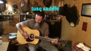 martin d42 tusq vs bone saddle comparison