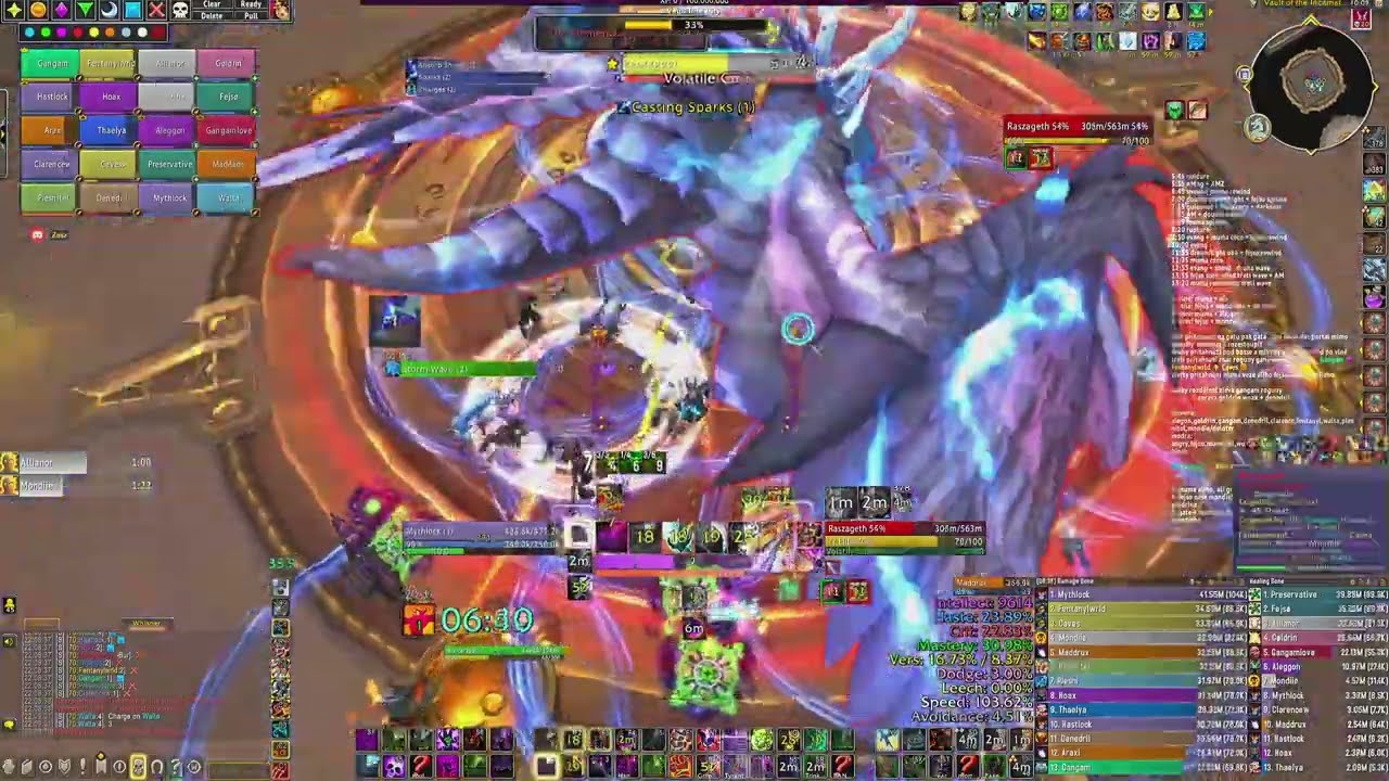 Stones vs Mythic Raszageth the Storm-Eater Demo Warlock PoV - Vault of the Incarnates