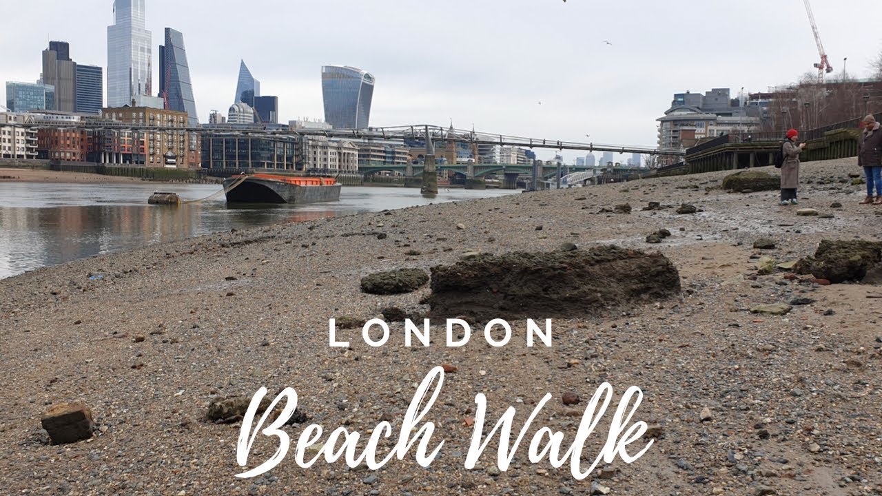 London Walks | River Thames | Low Tide | Millennium | Blackfriars | Waterloo Bridge