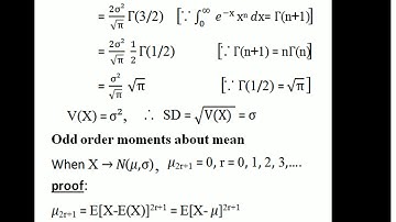 Odd order and Even order Moments of Normal Distribution|Third Sem UG Calicut University|Statistics