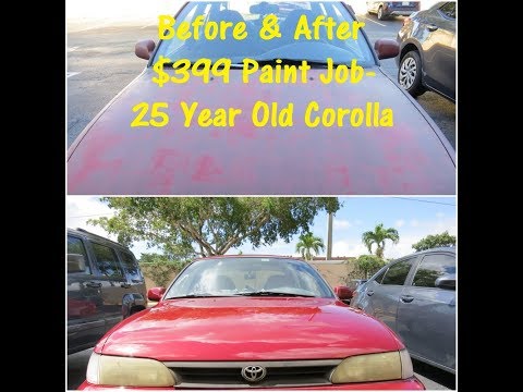 How Much Does It Cost To Paint A Corolla