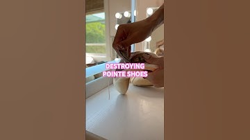 BALLERINA DESTROYS SHOES🩰 #ballerina#asmr#pointeshoes#destroy#breakingin#ballet#balletdancer