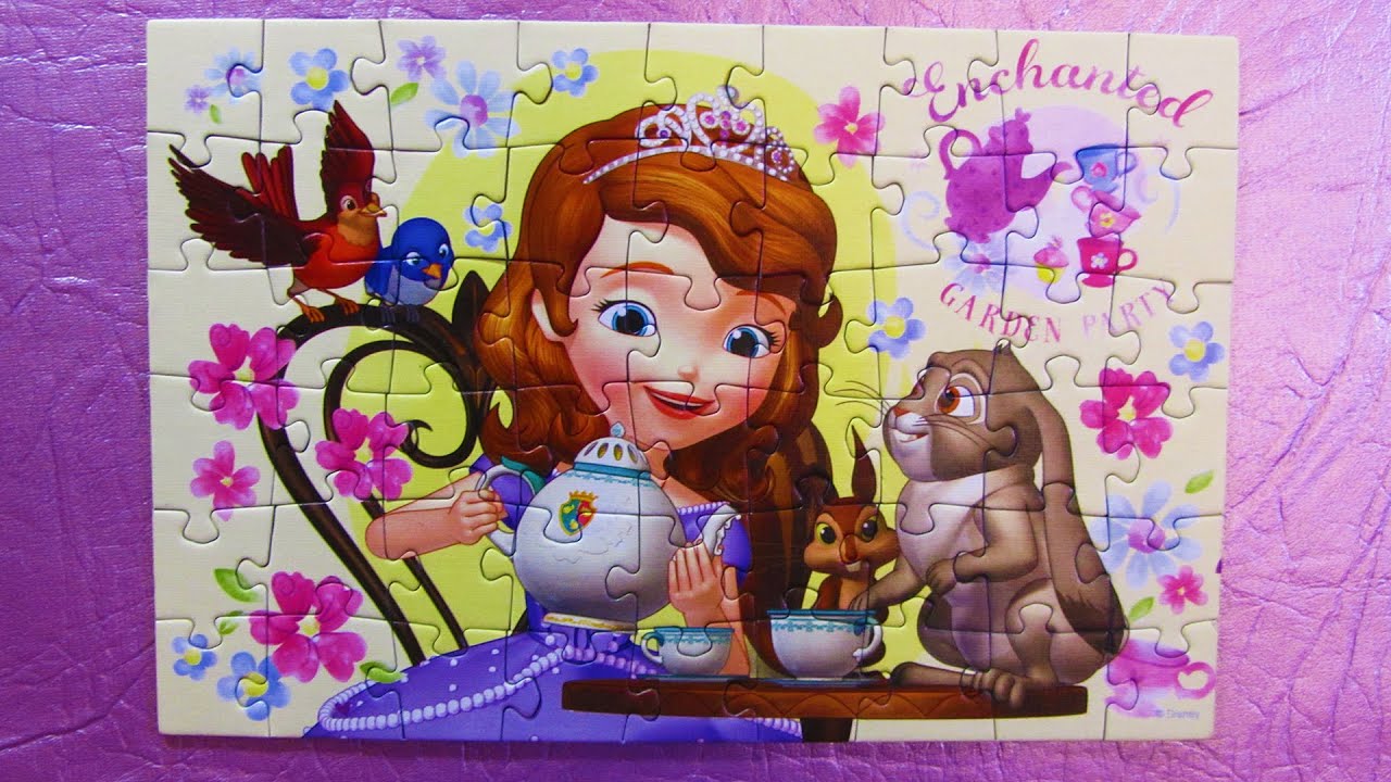 Puzzle Sofia The First Disney Cartoon For Kids - YouTube