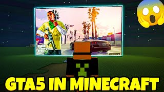 I Played GTA 5 INSIDE Minecraft!😱 (Web Display Mod) screenshot 4