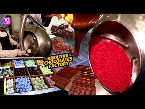 Huge Chocolates Making In Mega Chocolate Factory | Kreative Chocolates Factory Chandigarh | Food Fatafat