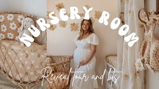 NURSERY REVEAL, TOUR \& BTS! Easy Nursery ideas for a Baby Girl