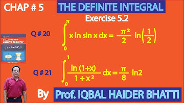 Ch# 5|The Definite Integral |Ex 5.2 Q 20 and 21 |Calculus & Analytic Geometry by SM Yusuf Lec 10