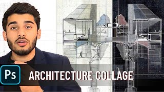 Architecture Collage in Photoshop | Drawing Tutorial for Beginners