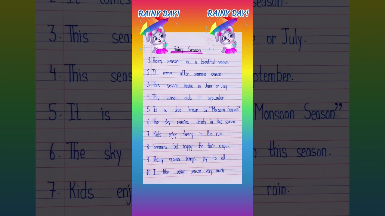 10 lines on Rainy season 