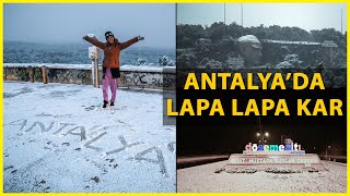 Antalyaya 29 Yıl Sonra Kar Yağdı