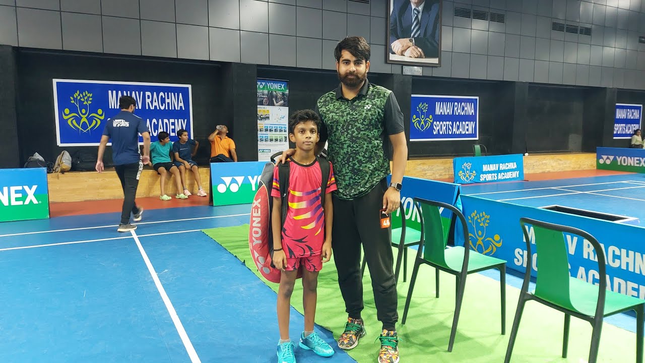 Haryana state badminton championship U 11 singles final J. Pranith Barathy Vs Jayeesh duggal