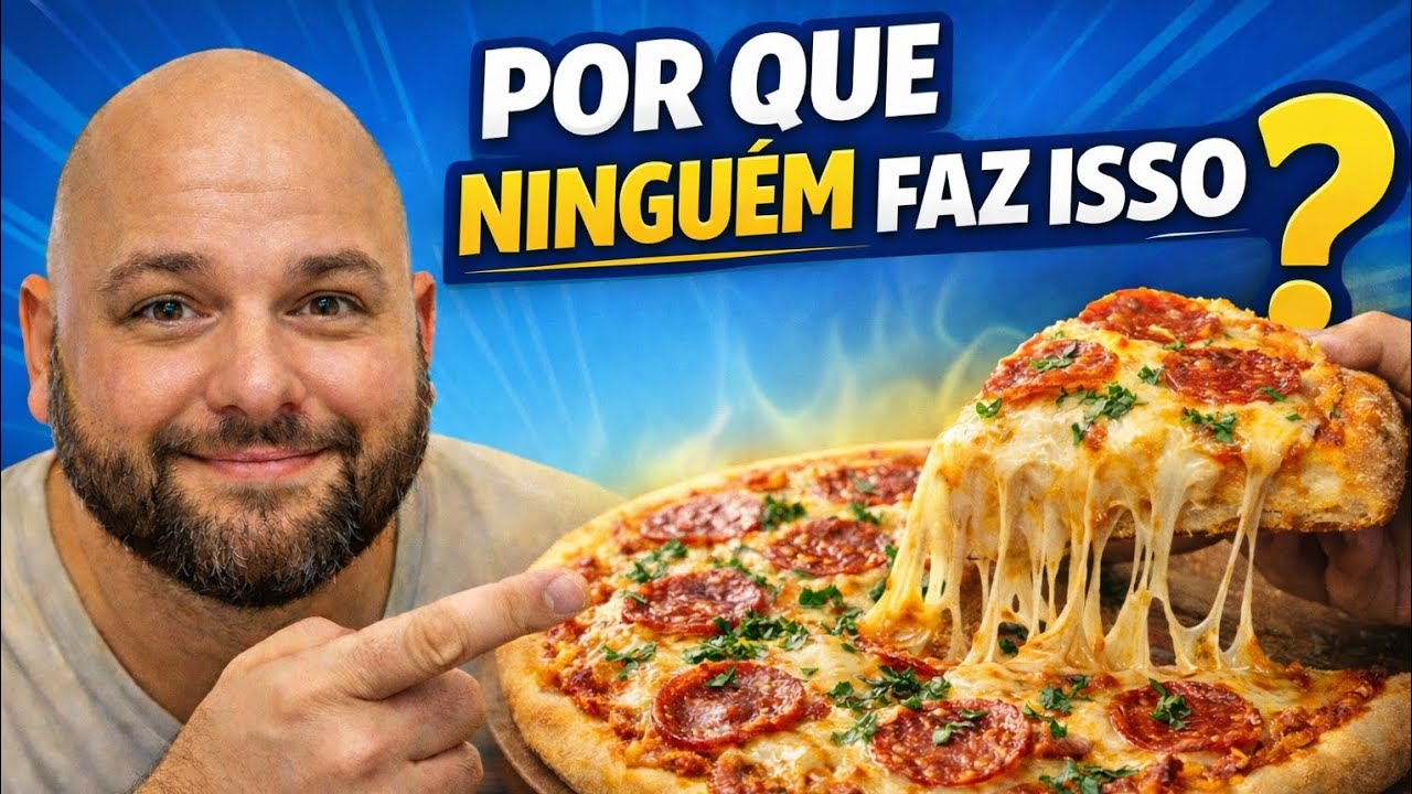 Testei a pizza de liquidificador que fica pronta em 5 minutos