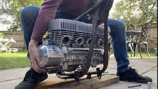 Kawasaki S1 550 four cylinder Frame repairs - Episode 8