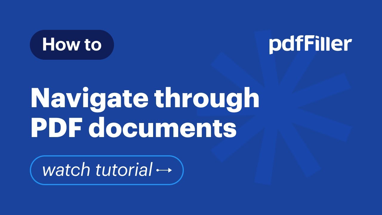 How to Navigate Through PDF in pdfFiller