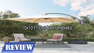 10x10 FT Outdoor Umbrella Review - This umbrella is really great?