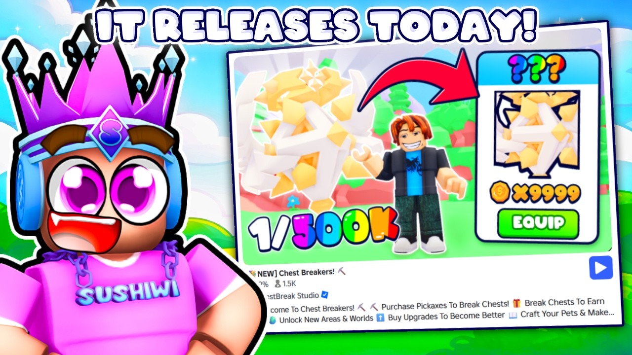 🥳 My NEW Roblox Game Chest Breakers Is RELEASING Today...