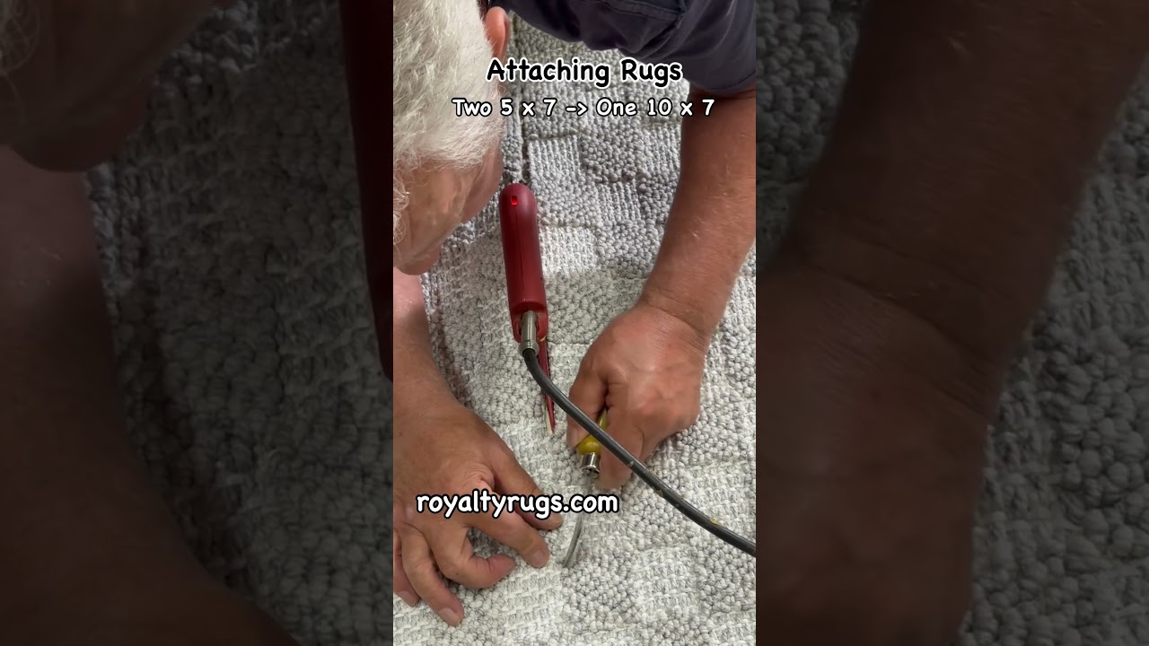 Rugs Attaching - Two Rugs Become A Larger Rug #rugbinding #rugresizing