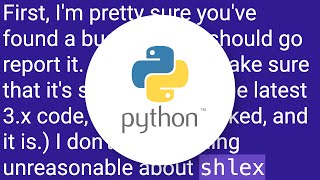 Putting shlex in debug mode