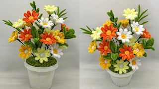 DIY Easy Flower | Pipe Cleaner Flower Tutorial | Simple Pipe Cleaner Flowers