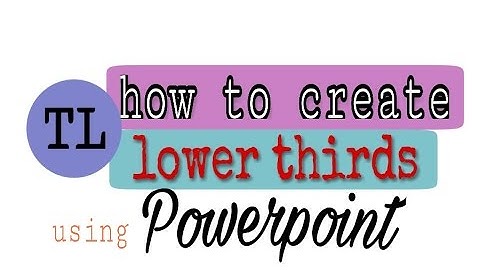 MAKE AWESOME LOWER THIRD || USING POWERPOINT ||