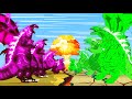 Evolution of RED GODZILLA vs Evolution of BLUE SHIN GODZILLA: Atomic Breath| Godzilla Cartoon Movie