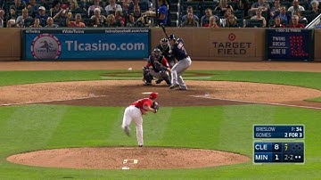 CLE@MIN: Breslow fans Gomes to end the 7th