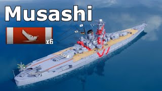 World of WarShips Musashi - 6 Kills 330K Damage screenshot 5