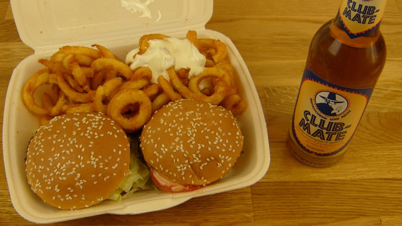 Burger Hütte - Hamburger | Curly Fries | Club Mate