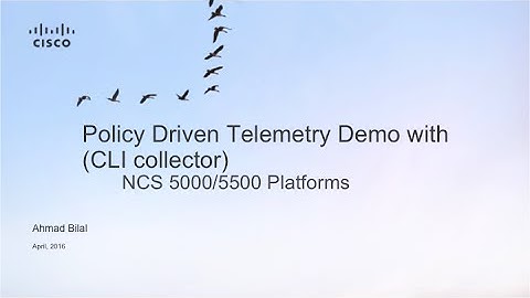 Policy Driven Telemetry demo NCS 5000/5500 - (CLI Collector)