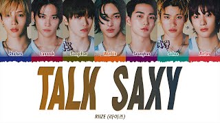 RIIZE (라이즈) - Talk Saxy (1 HOUR LOOP) Lyrics | 1시간 가사