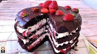 Chocolate-Strawberry Cake | english subtitles