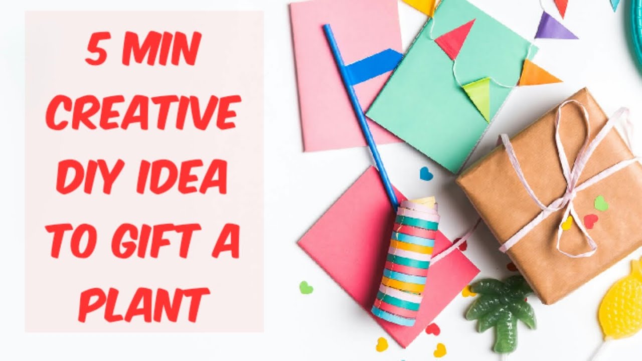 5 Min Creative DIY idea to gift a plant 🌿