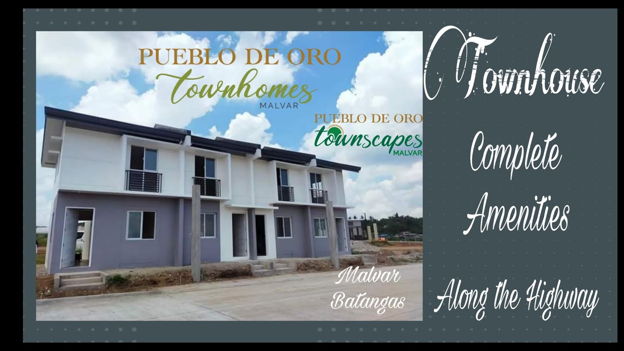 V17 Townhouses Pueblo De Oro Townscapes Malvar Batangas YouTube