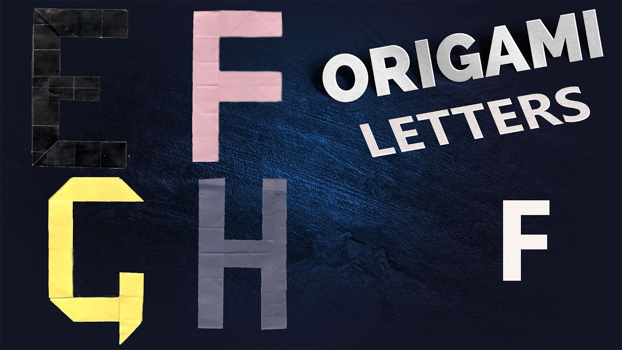 alphabet letters for origami - letter F - YouTube