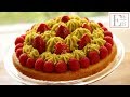 Strawberry Pistachio Tart with Sable Breton Crust