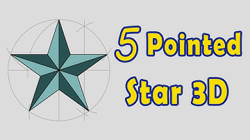 How to Draw a 3D Five Pointed Star