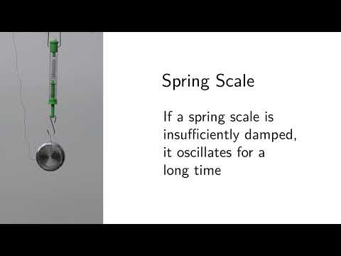 Oscillation of a spring scale