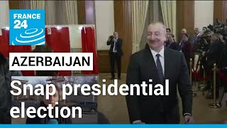 Azerbaijan president poised for re-election • FRANCE 24 English