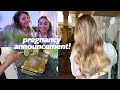VLOG: She’s pregnant! Hair extensions, Easy enchilada recipe | Julia & Hunter